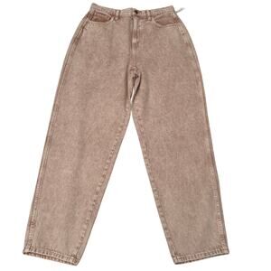 Arizona Pinched Waist Baggy Jeans Tapered leg Washed Khaki size 13